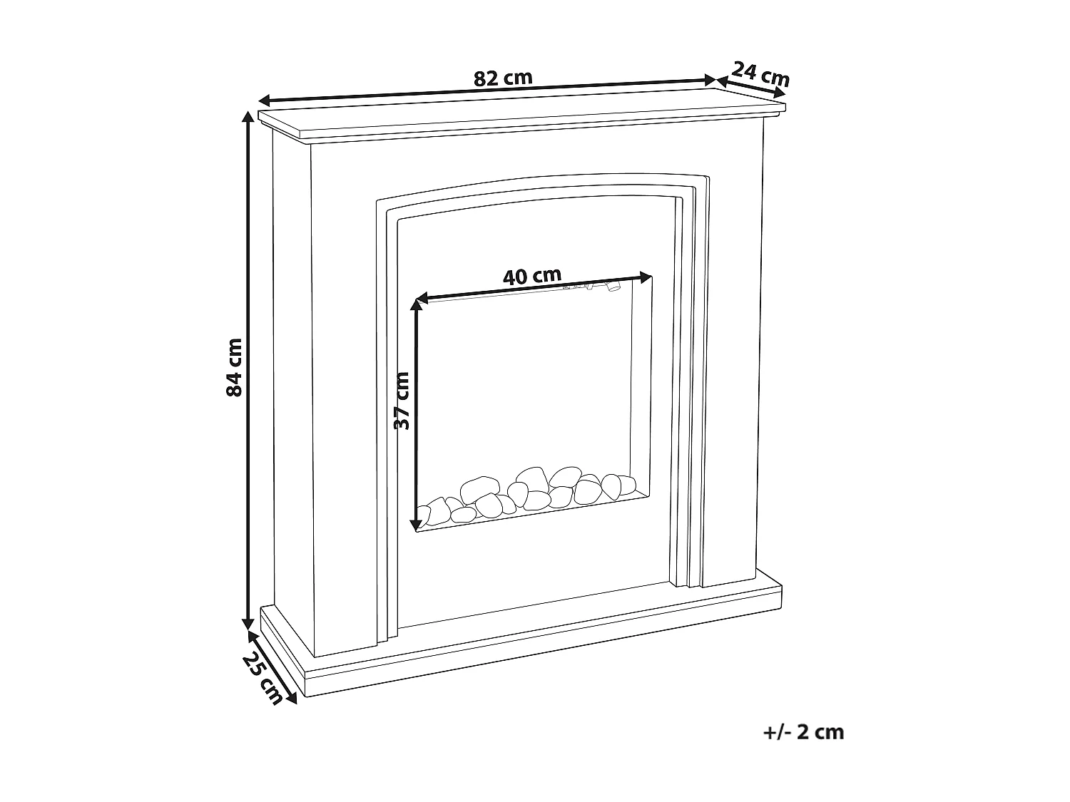 Chauffage de cheminée électrique NYIRI Blanc