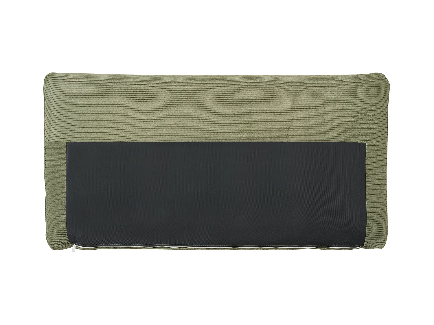 Canapé d'Angle à droite en Velours Côtelé Pieds en Bois Vert Siggard