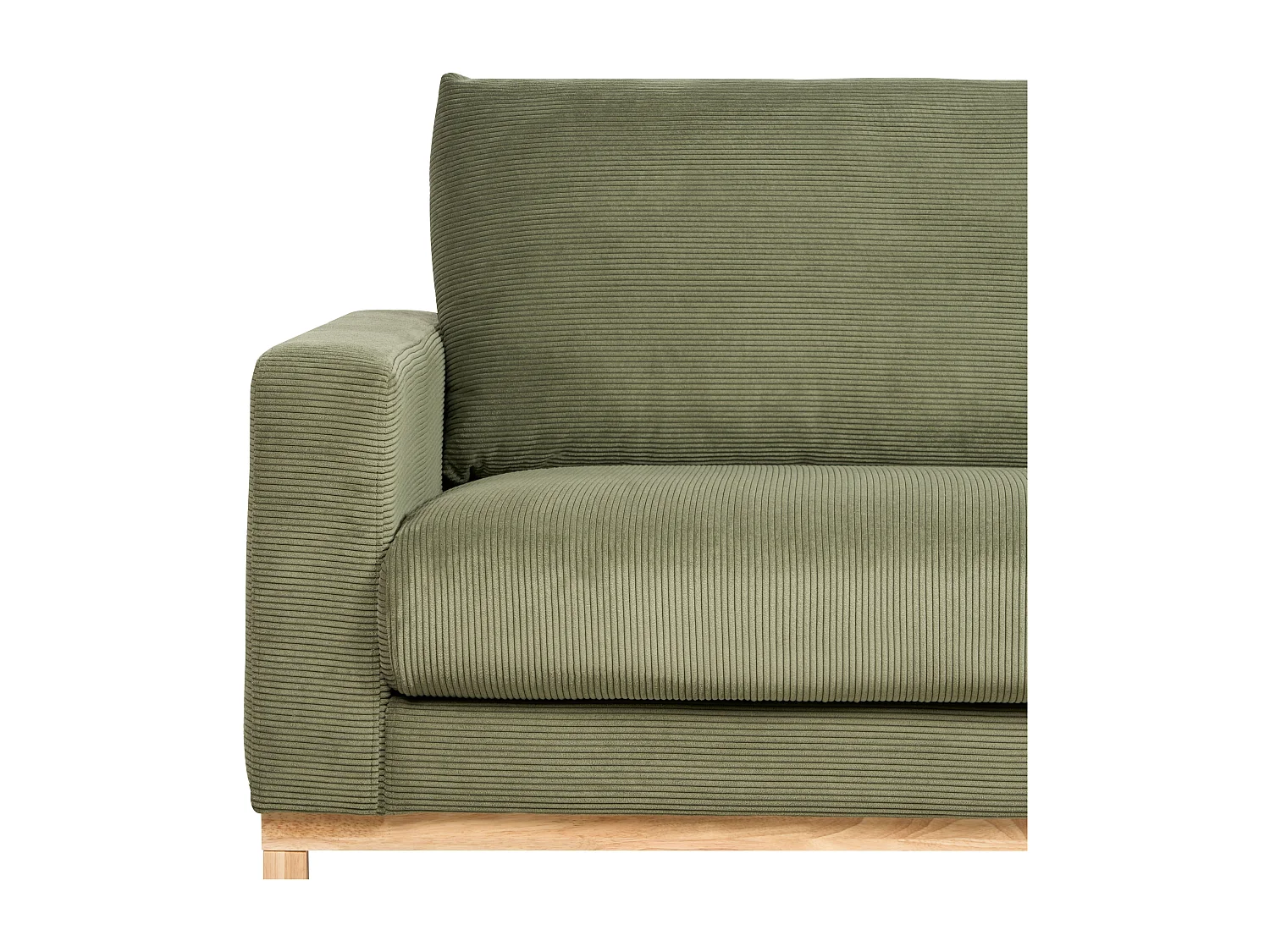 Linksseitiges Ecksofa SIGGARD Grün Cord Linksseitig