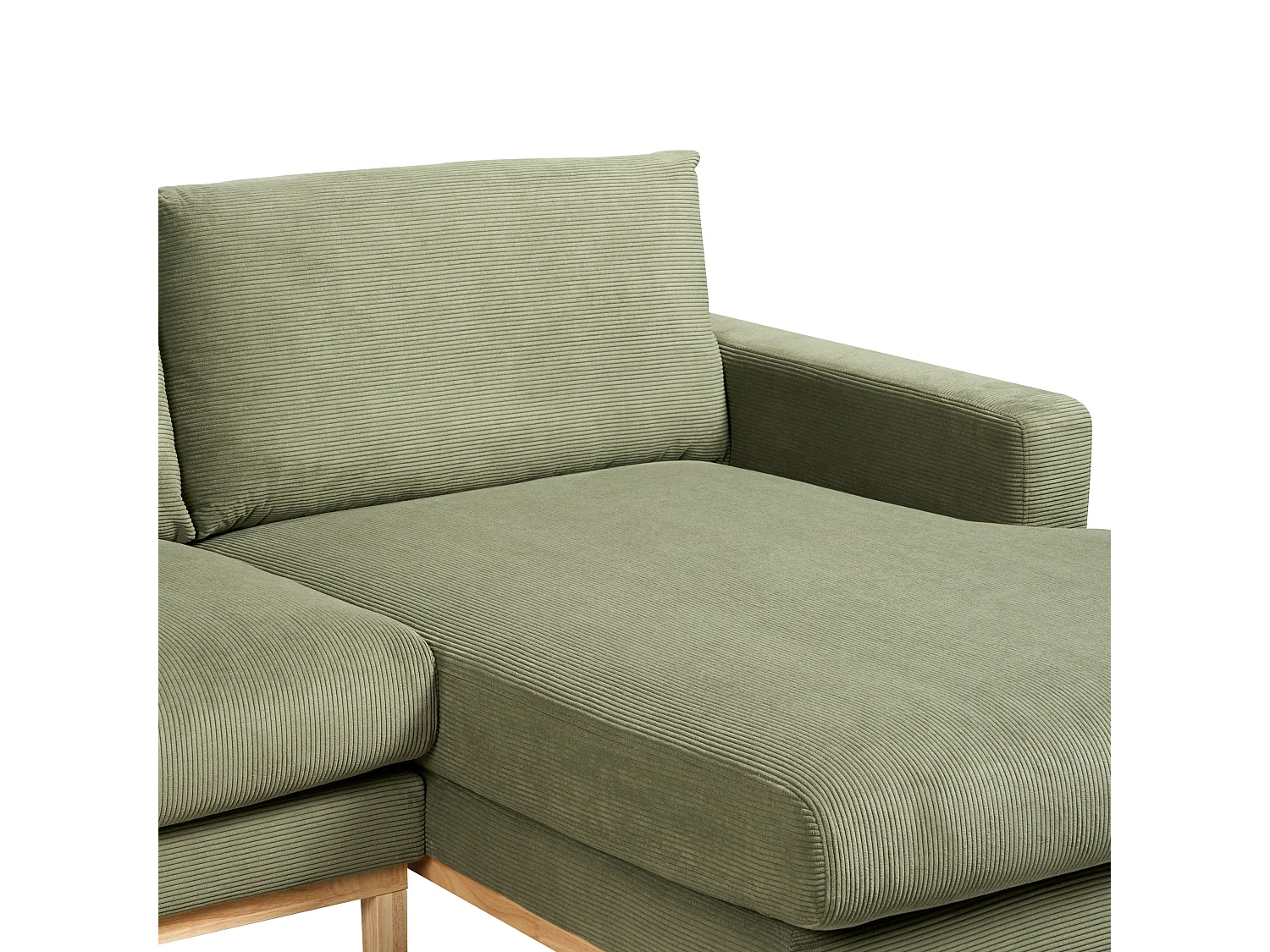 Linksseitiges Ecksofa SIGGARD Grün Cord Linksseitig