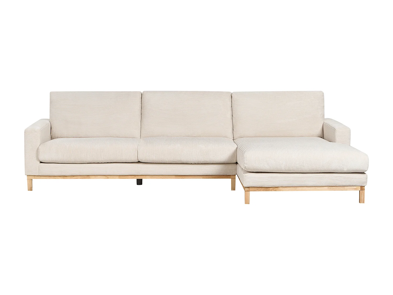 Hoekbank SIGGARD Corduroy Lichtbeige 4-zitter Linkerzijde