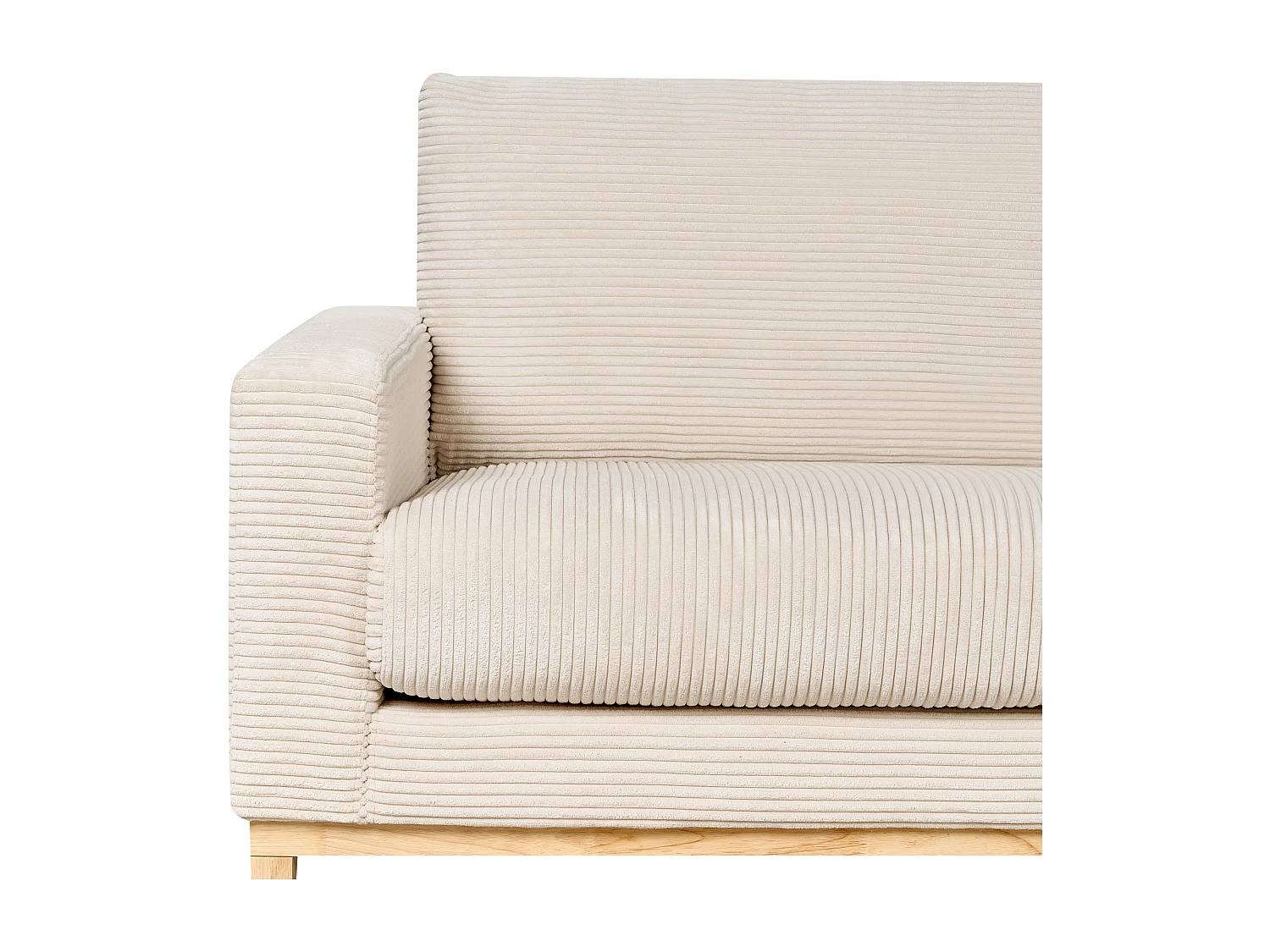 Hoekbank SIGGARD Corduroy Lichtbeige 4-zitter Linkerzijde