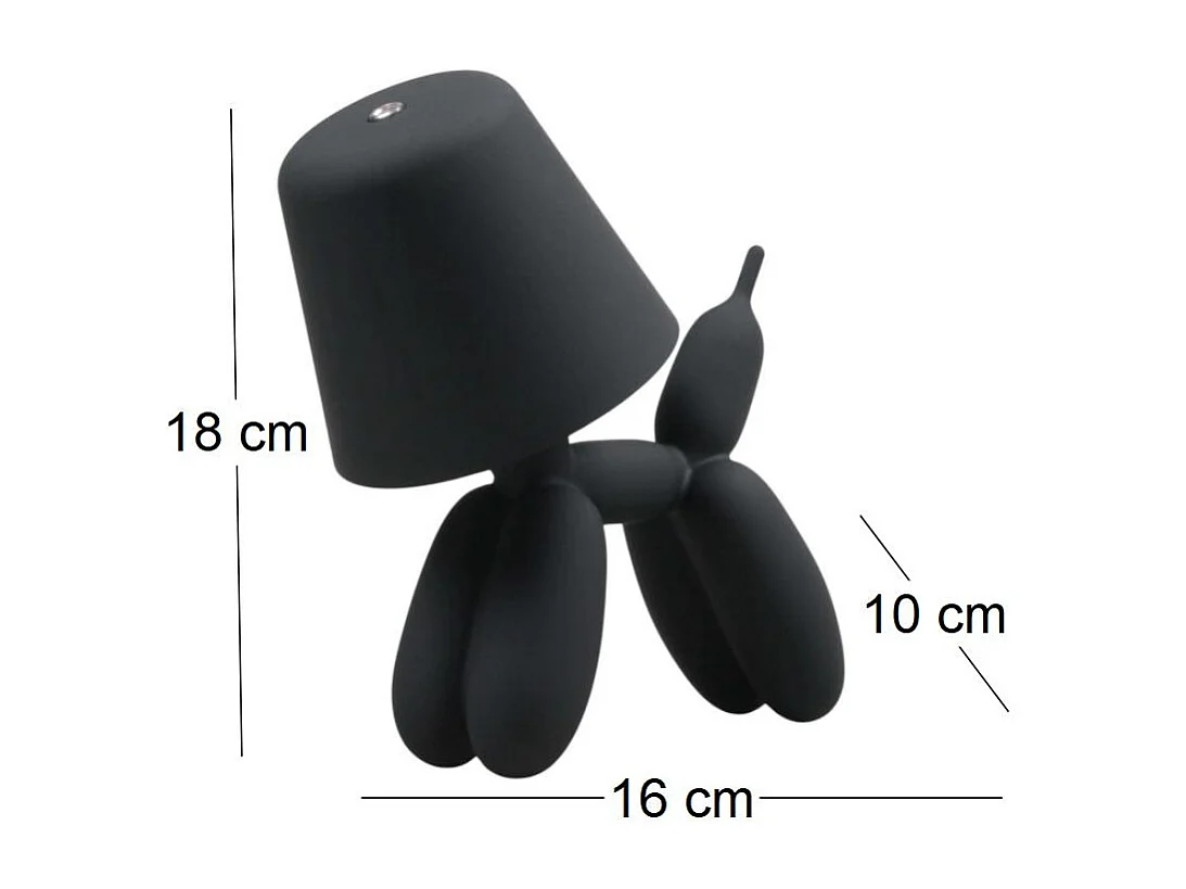 Lampe à poser led Balloon dog 16 x 10 x 18 cm