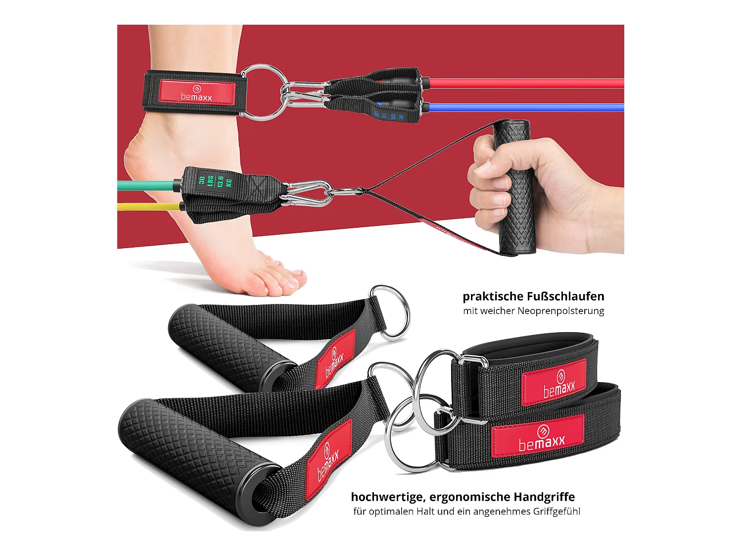 Resistance Bands Set mit Trainings-eBook -