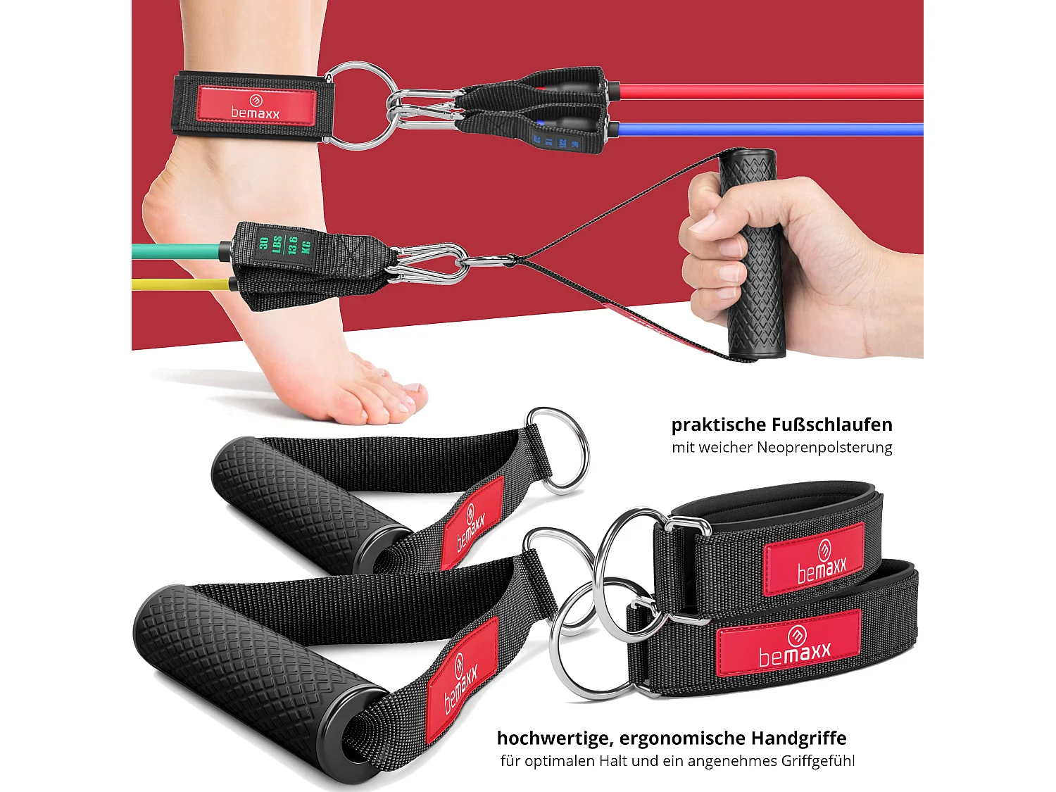 Resistance Bands Set mit Trainings-eBook -
