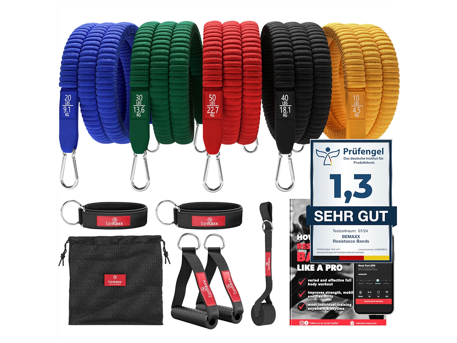 Resistance Widerstandsband Set Textil mit