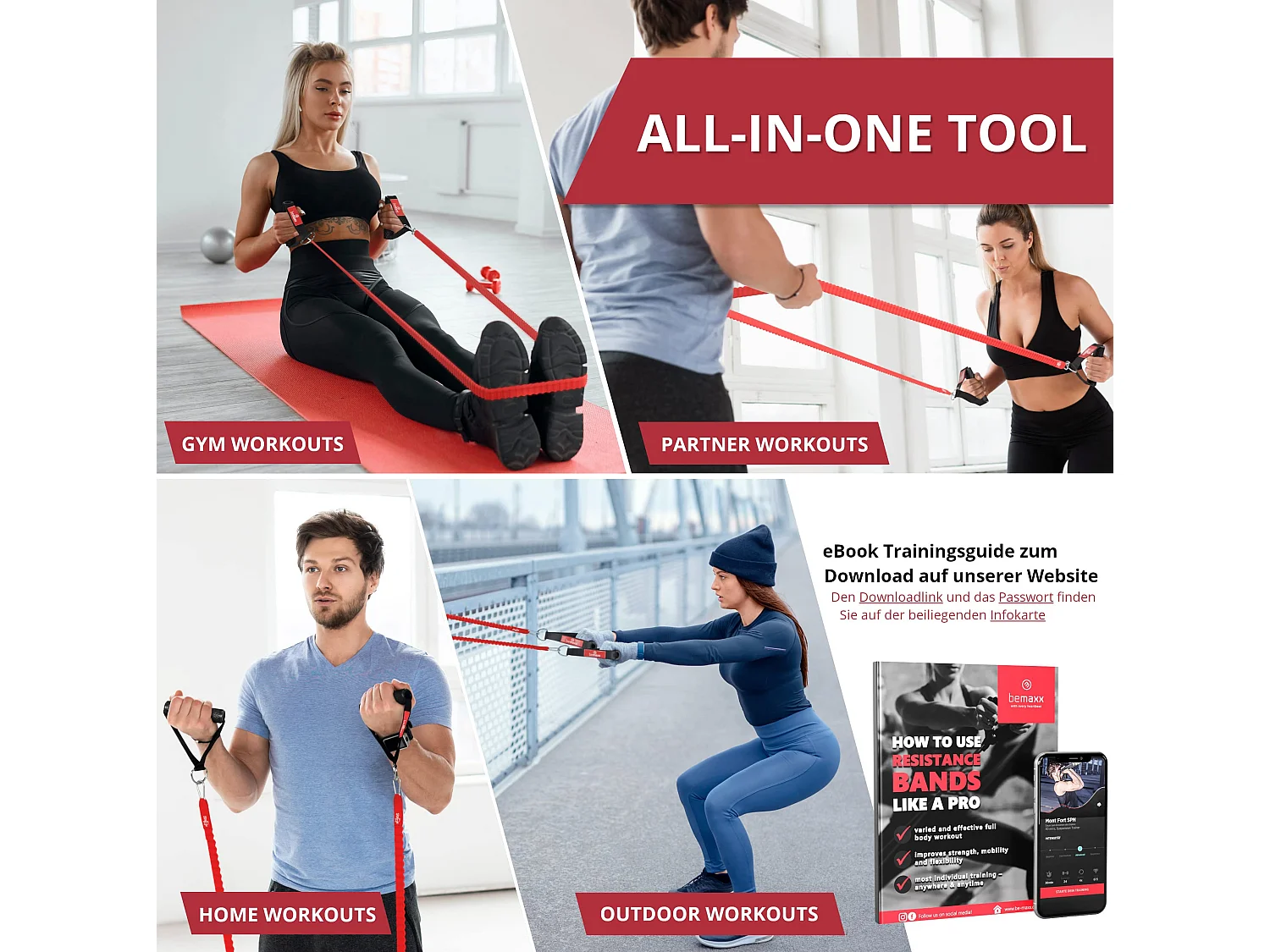 Resistance Widerstandsband Set Textil mit