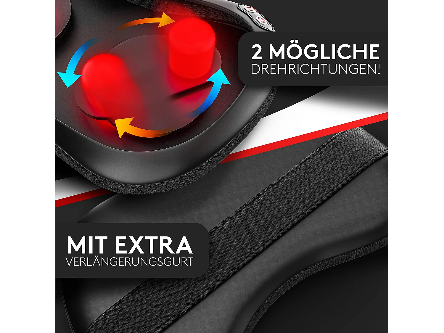 Wellax - Massagekissen mit Wärmefunktion & 360°