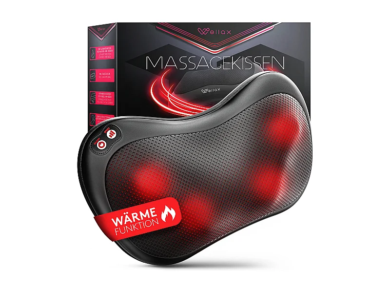 Wellax - Massagekissen mit Wärmefunktion & 360°