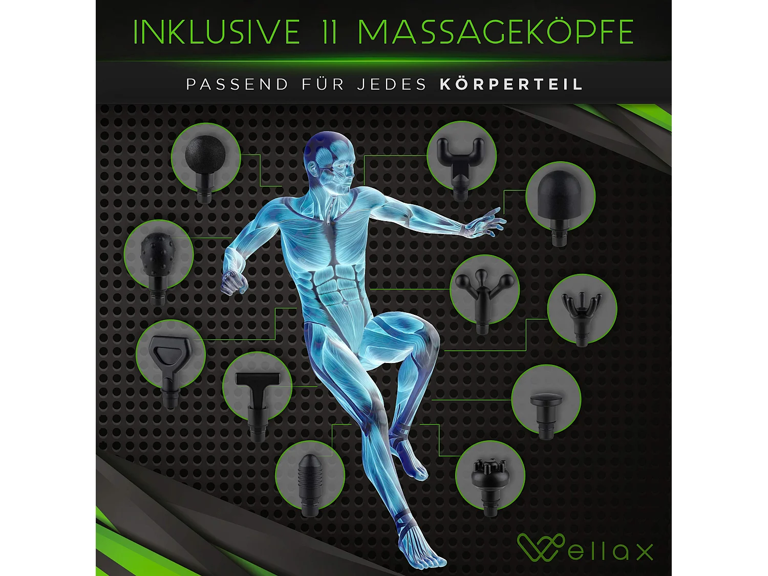 Wellax Massagepistole - Leistungsstarke Gymnastic