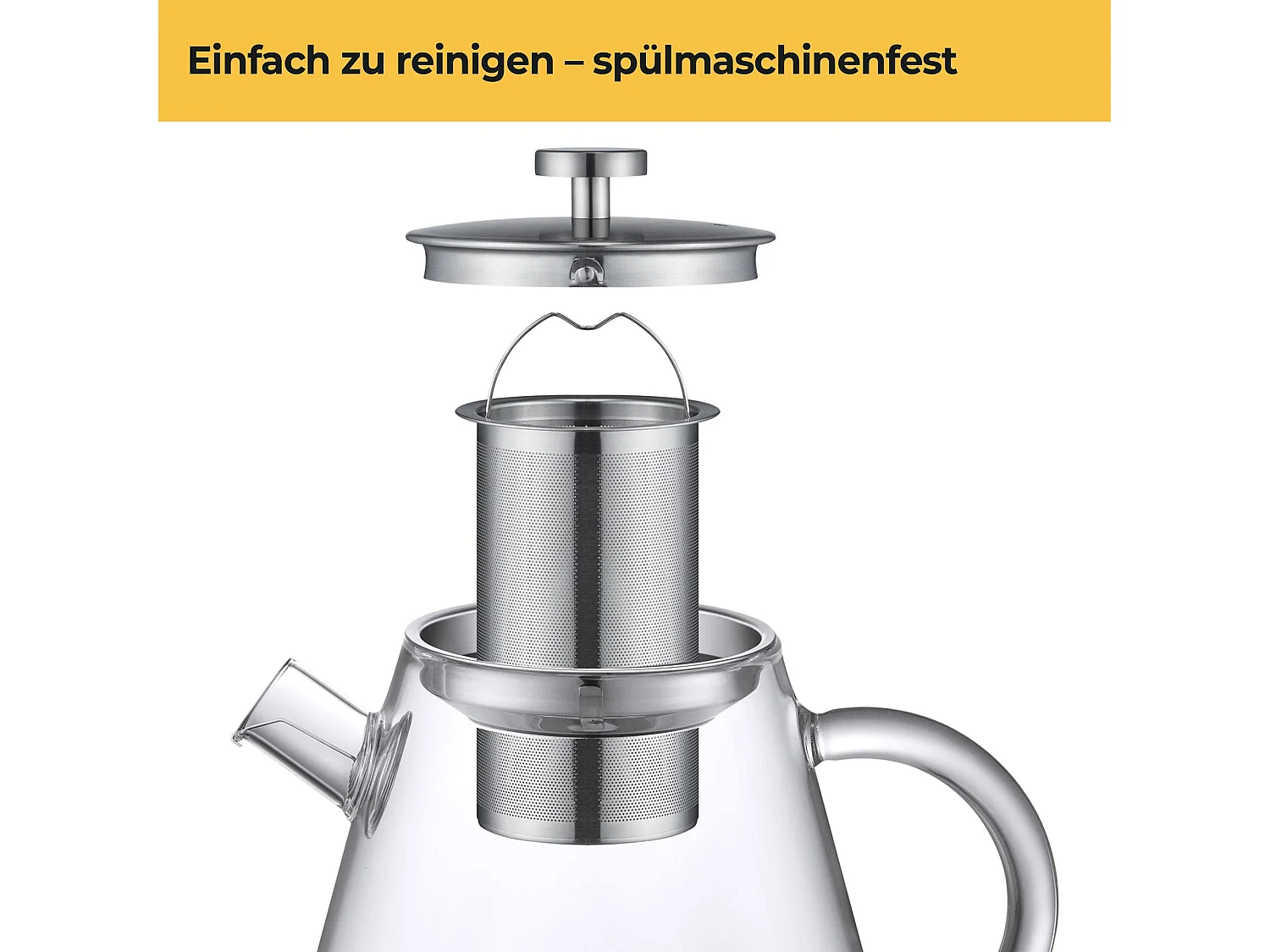 SILBERTHAL Teekanne mit Siebeinsatz - Glas - 1,5