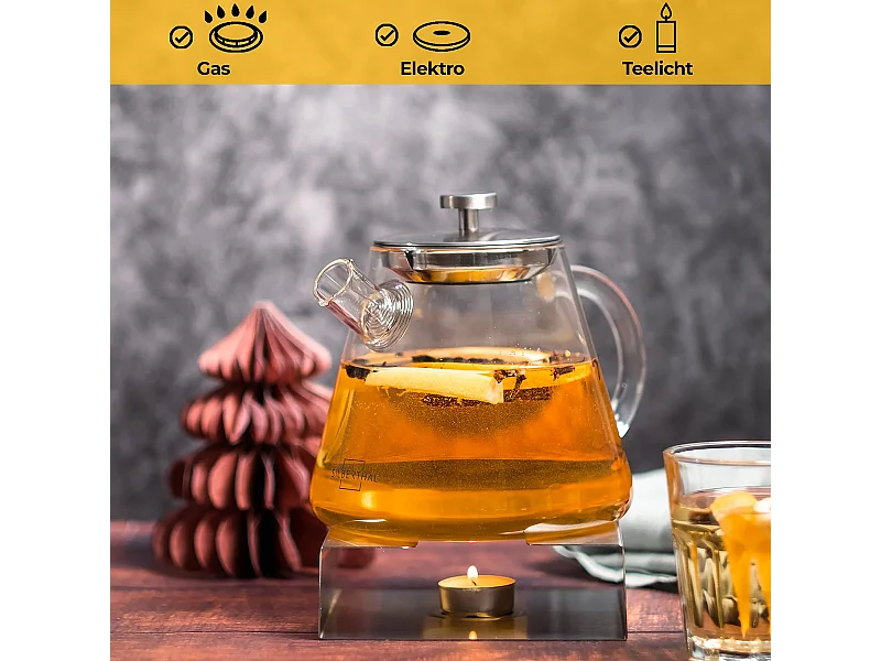 SILBERTHAL Teekanne mit Siebeinsatz - Glas - 1,5