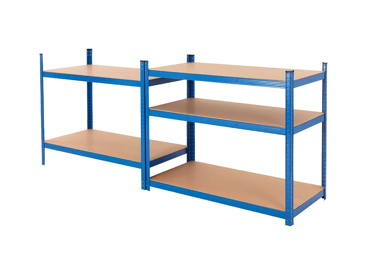 Portaoggetti da garage in metallo blu 200x100x50 cm ECD Germany