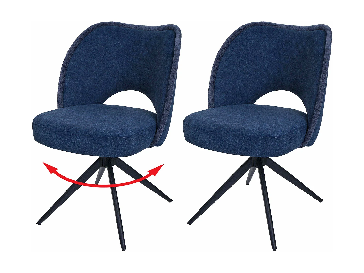 Esszimmerstuhl MCW-N72 (2er-Set), Blau