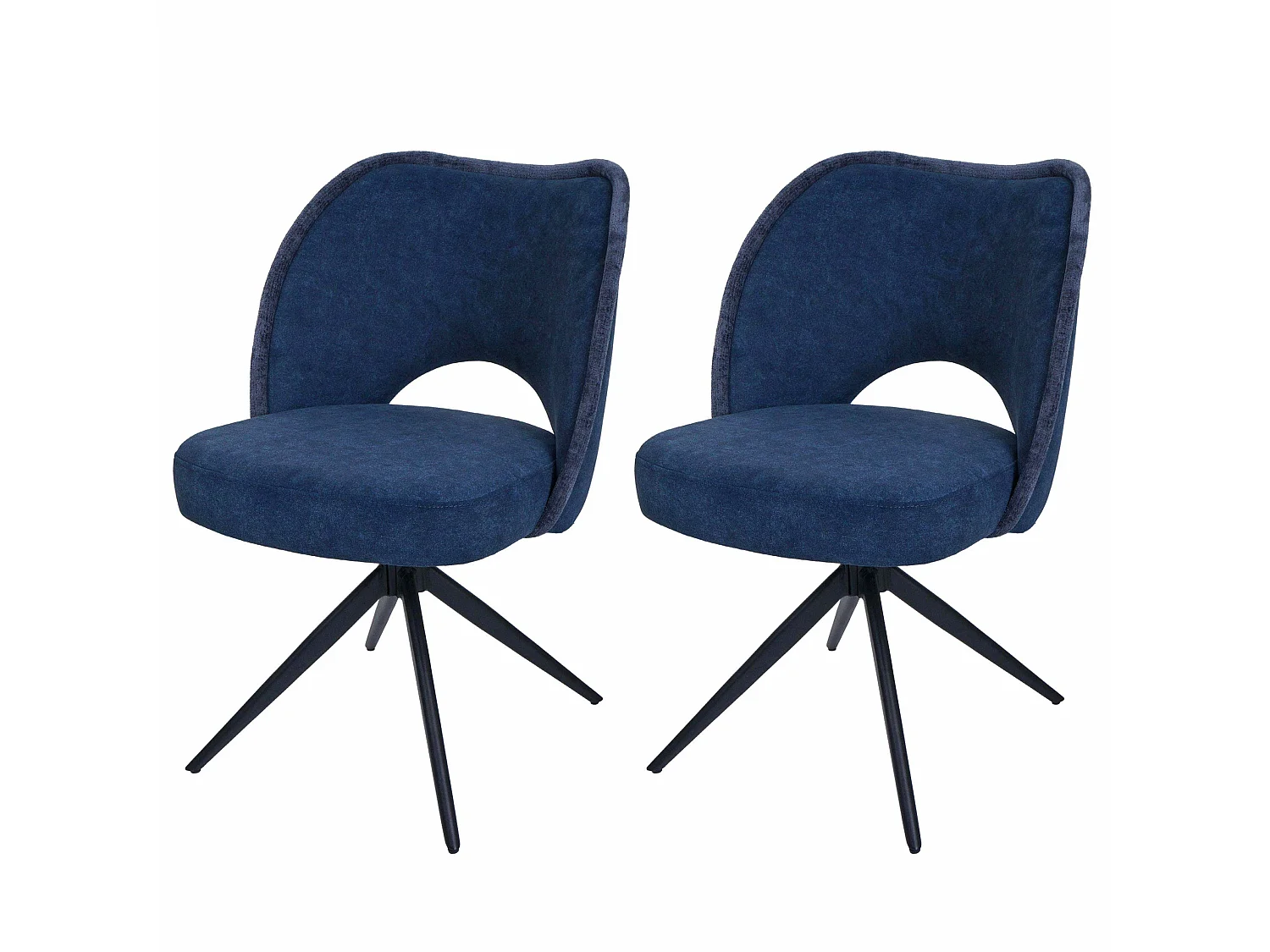 Chaise de salle à manger MCW-N72 (lot de 2),  bleu