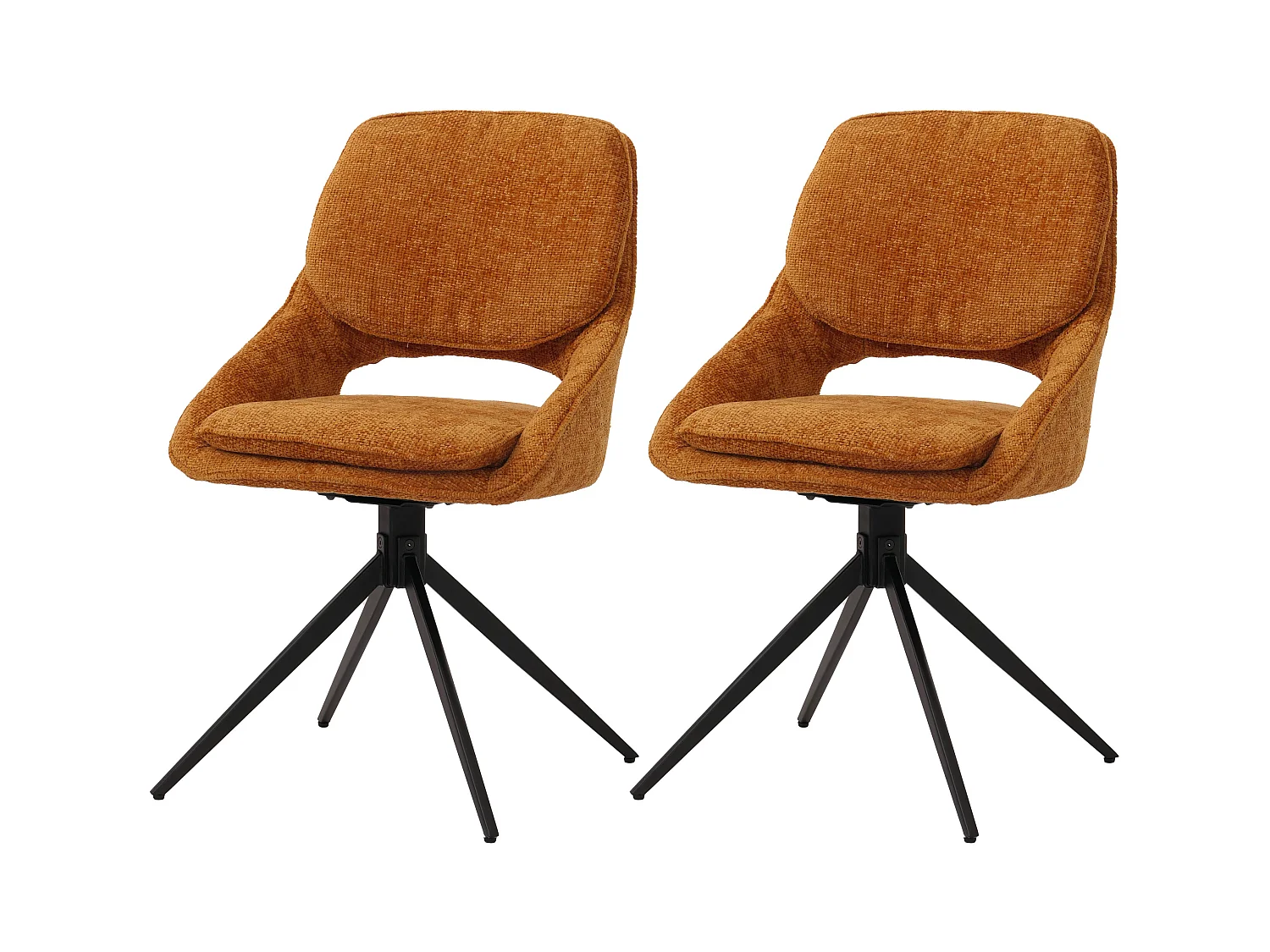 Chaise de salle à manger MCW-N73 (lot de 2),  ocre-jaune