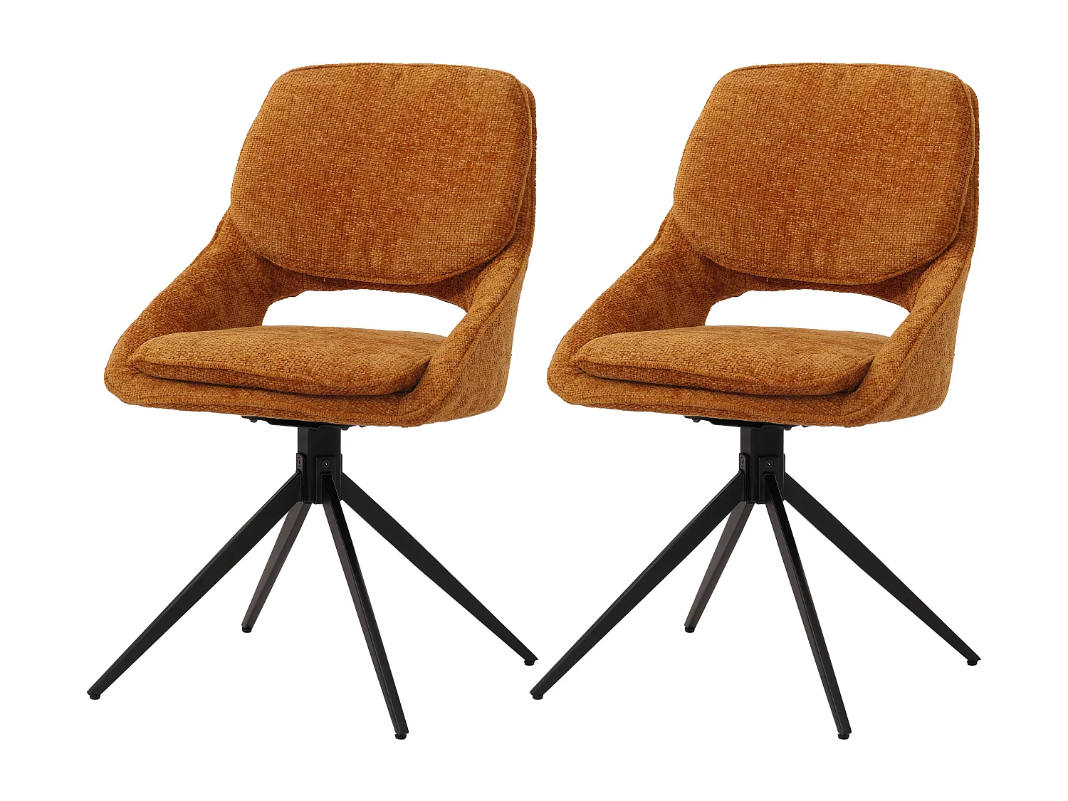 Chaise de salle à manger MCW-N73 (lot de 2),  ocre-jaune