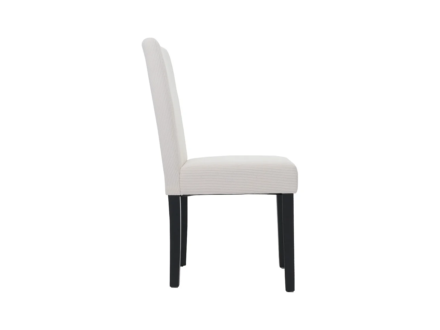 Chaise de salle à manger Littau Velours (lot de 6),  crème, pieds foncés