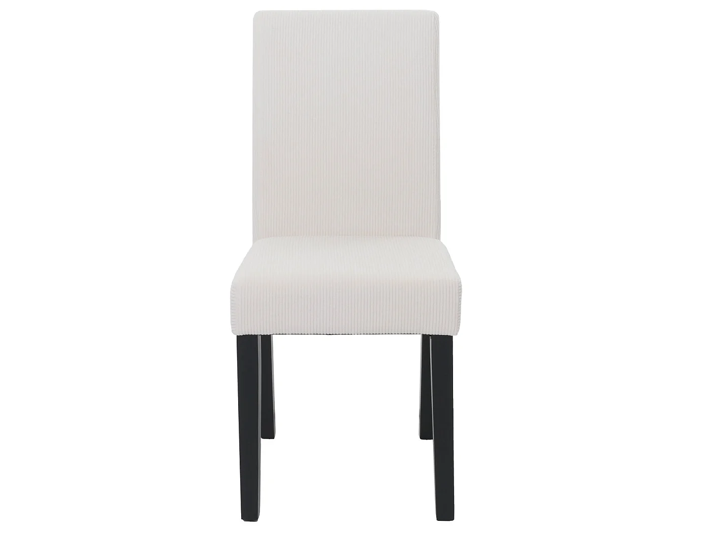 Chaise de salle à manger Littau Velours (lot de 6),  crème, pieds foncés