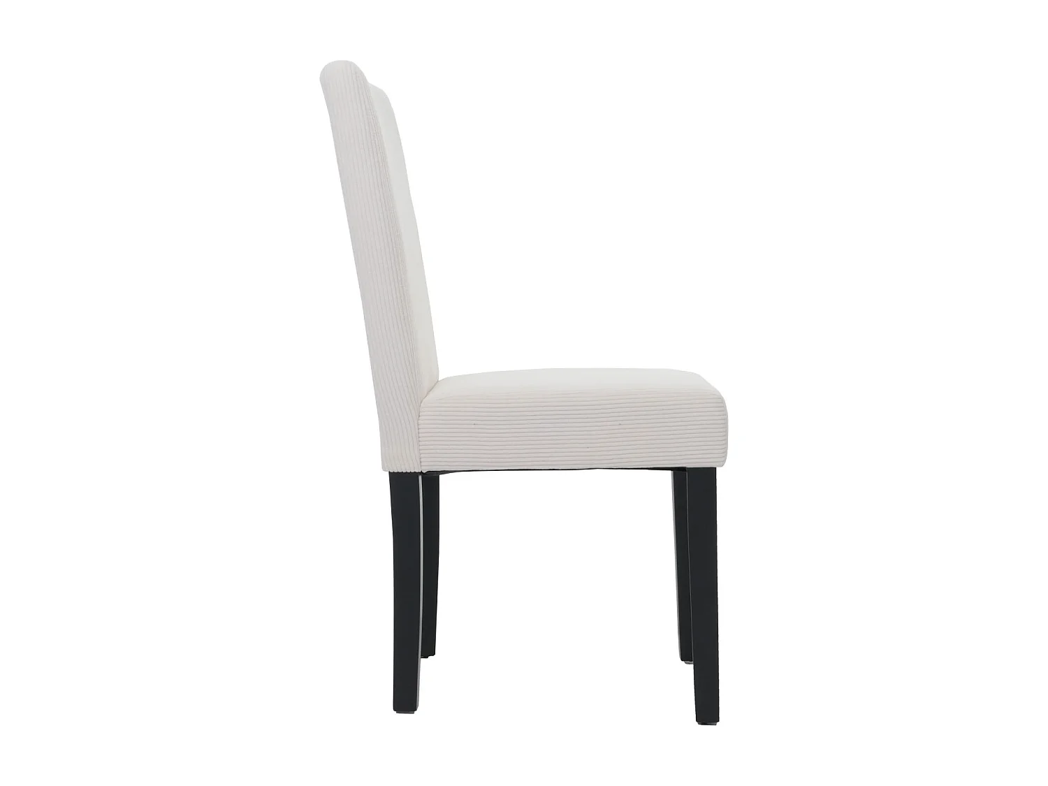 Chaise de salle à manger Littau Velours (lot de 6),  crème, pieds foncés