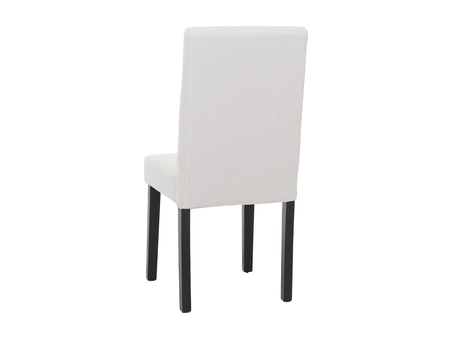 Chaise de salle à manger Littau Velours (lot de 6),  crème, pieds foncés
