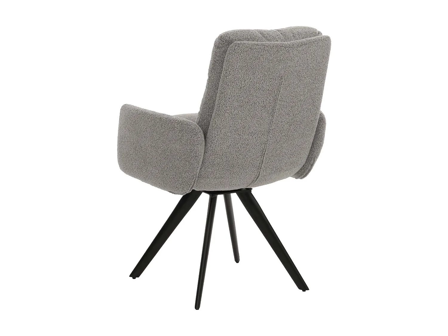 Chaise de salle à manger MCW-G66 Bouclé (lot de 6),  gris clair, avec accoudoirs