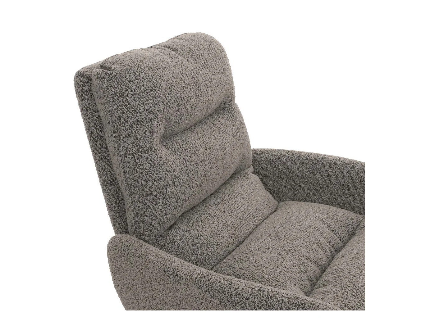 Eetkamerstoel MCW-G66 Bouclé (set van 6),  lichtgrijs, met armleuningen