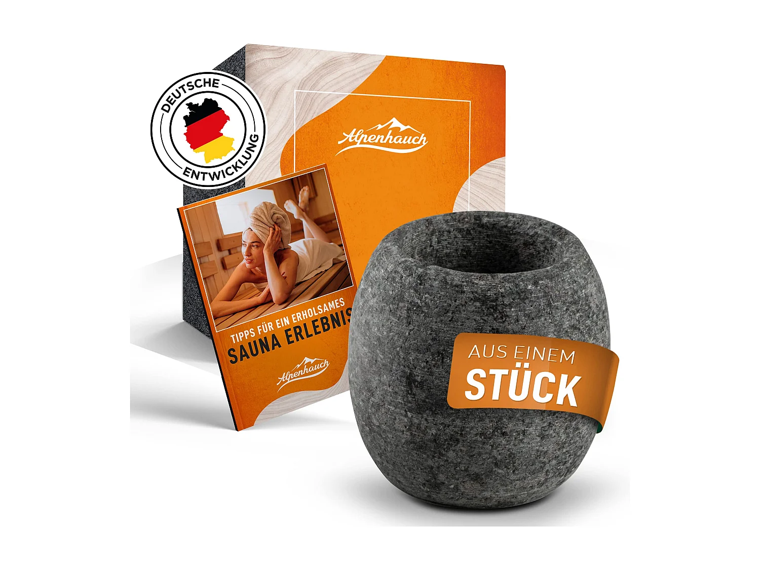 ALPENHAUCH Sauna Aromaschale aus massivem