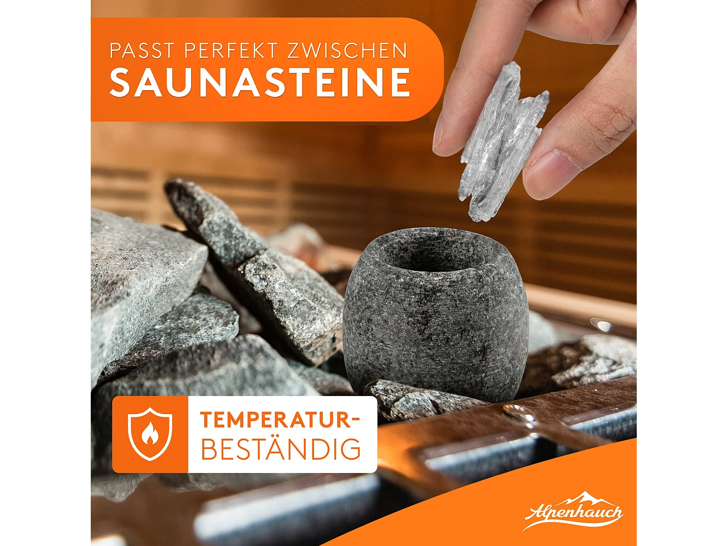 ALPENHAUCH Sauna Aromaschale aus massivem