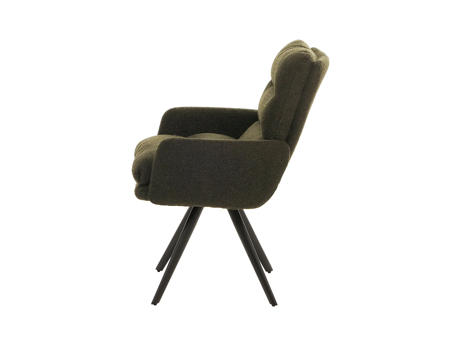 Chaise de salle à manger MCW-G66 Bouclé (lot de 6),  vert, avec accoudoirs