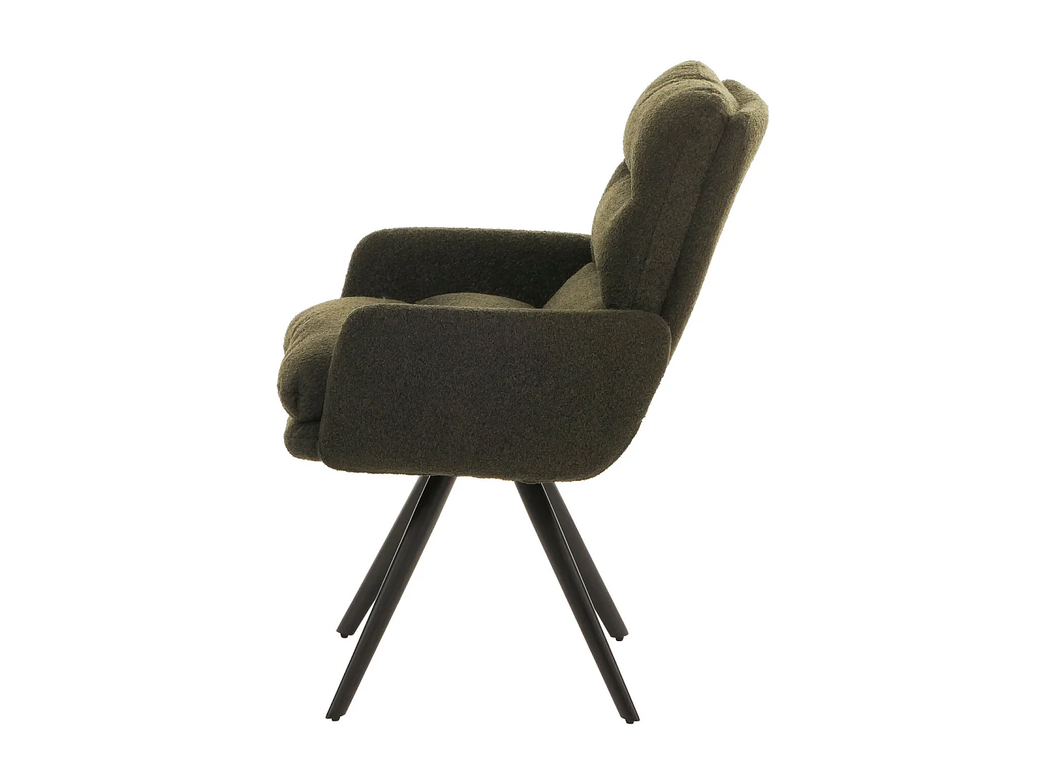 Chaise de salle à manger MCW-G66 Bouclé (lot de 6),  vert, avec accoudoirs