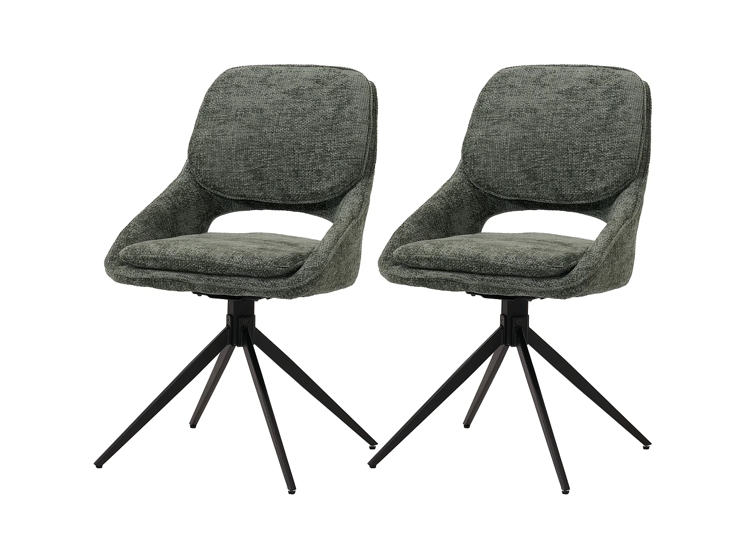 Chaise de salle à manger MCW-N73 (lot de 2),  vert