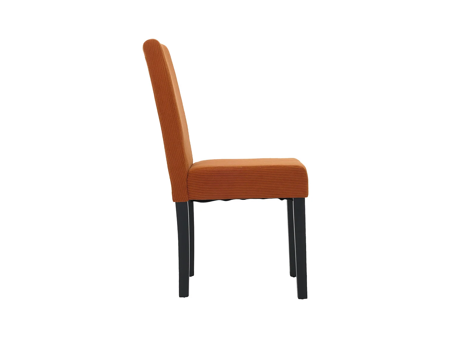 Chaise de salle à manger Littau Velours (lot de 6),  terracotta, pieds foncés