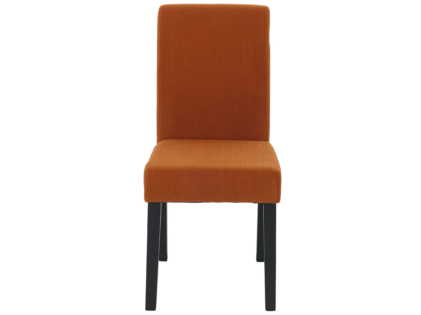 Set 6x sedie Littau tessuto a coste soggiorno cucina sala da pranzo legno 90x42x50cm ~ terracotta gambe scure