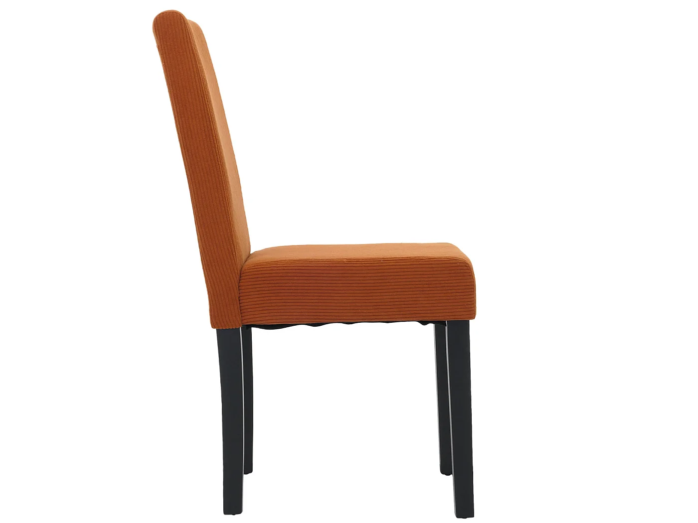 Set 6x sedie Littau tessuto a coste soggiorno cucina sala da pranzo legno 90x42x50cm ~ terracotta gambe scure