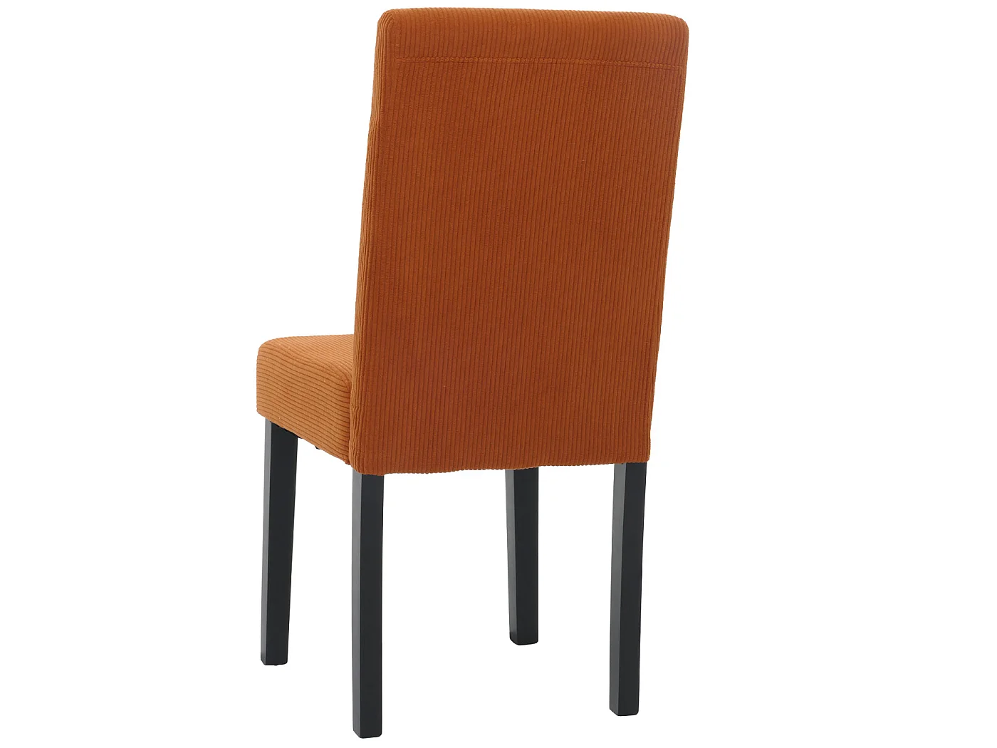 Set 6x sedie Littau tessuto a coste soggiorno cucina sala da pranzo legno 90x42x50cm ~ terracotta gambe scure