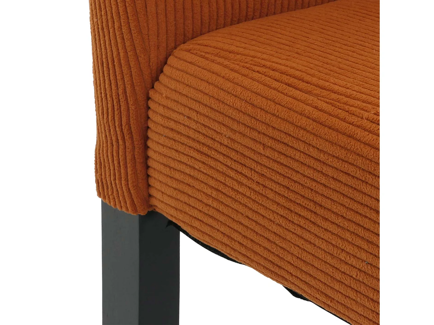 Set 6x sedie Littau tessuto a coste soggiorno cucina sala da pranzo legno 90x42x50cm ~ terracotta gambe scure
