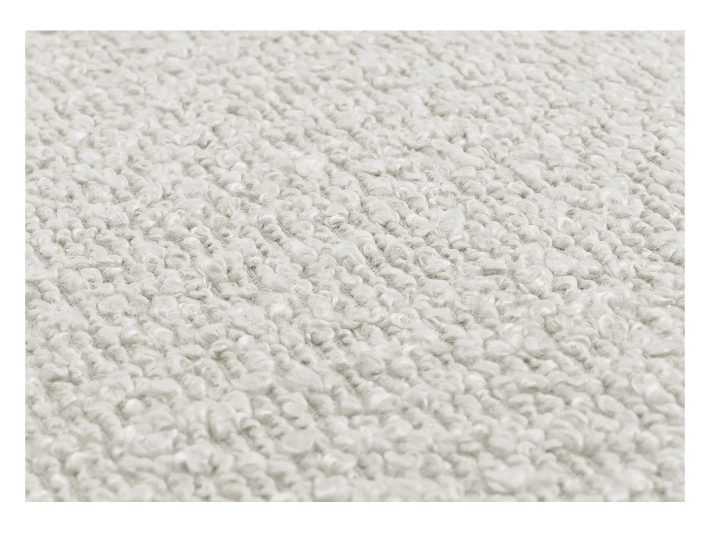 Chaise de salle à manger Littau Bouclé (lot de 6),  crème, pieds couleur naturelle