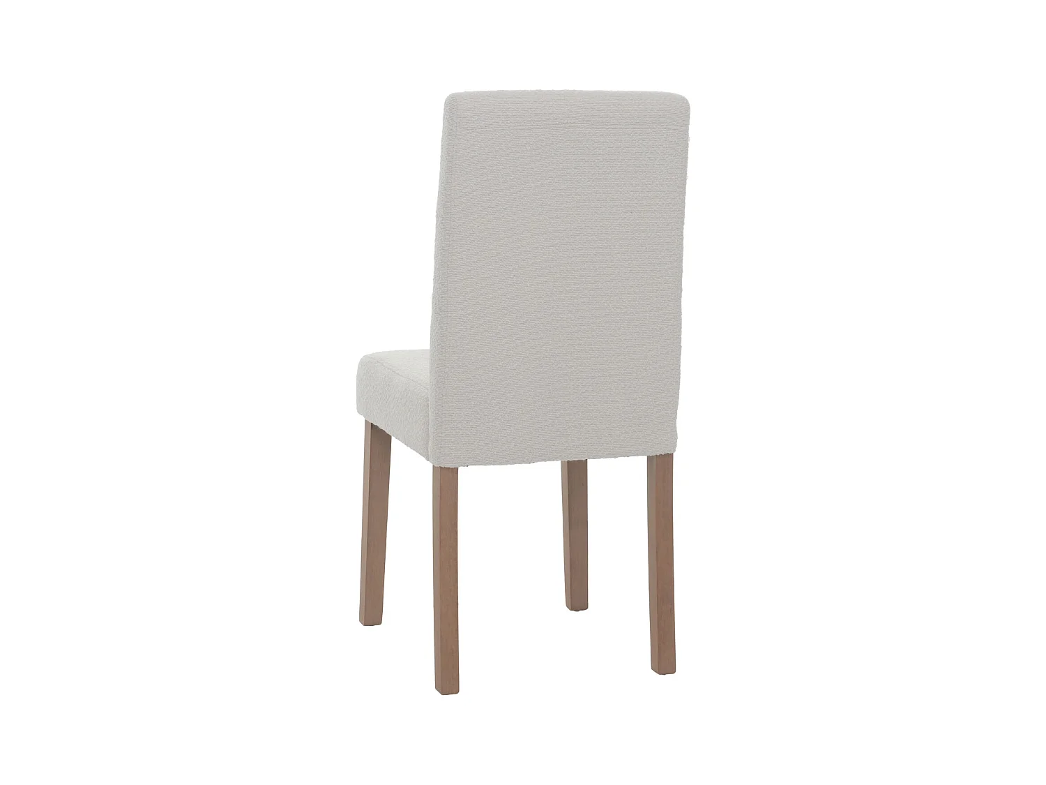 Chaise de salle à manger Littau Bouclé (lot de 6),  crème, pieds couleur naturelle