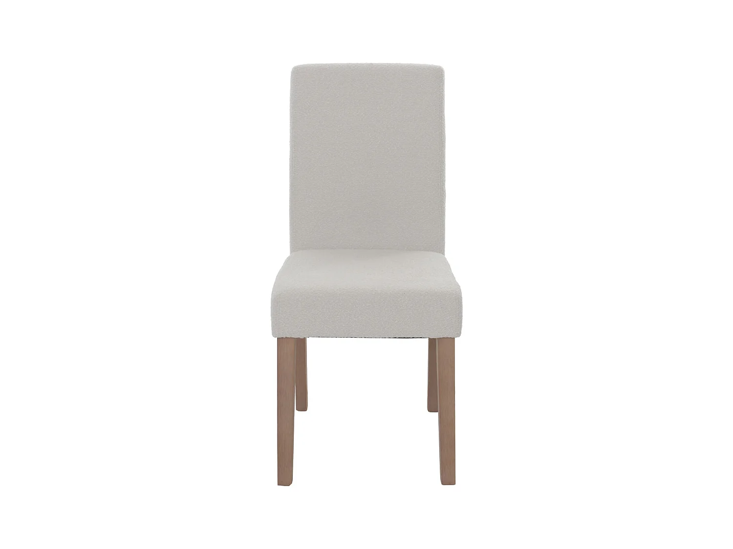Chaise de salle à manger Littau Bouclé (lot de 6),  crème, pieds couleur naturelle