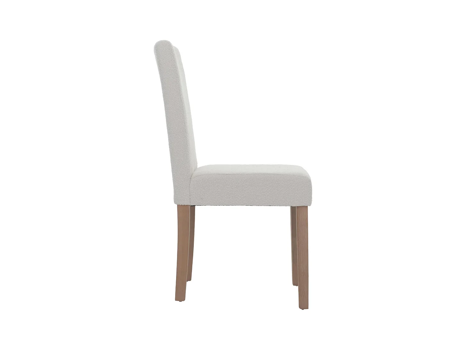 Chaise de salle à manger Littau Bouclé (lot de 6),  crème, pieds couleur naturelle