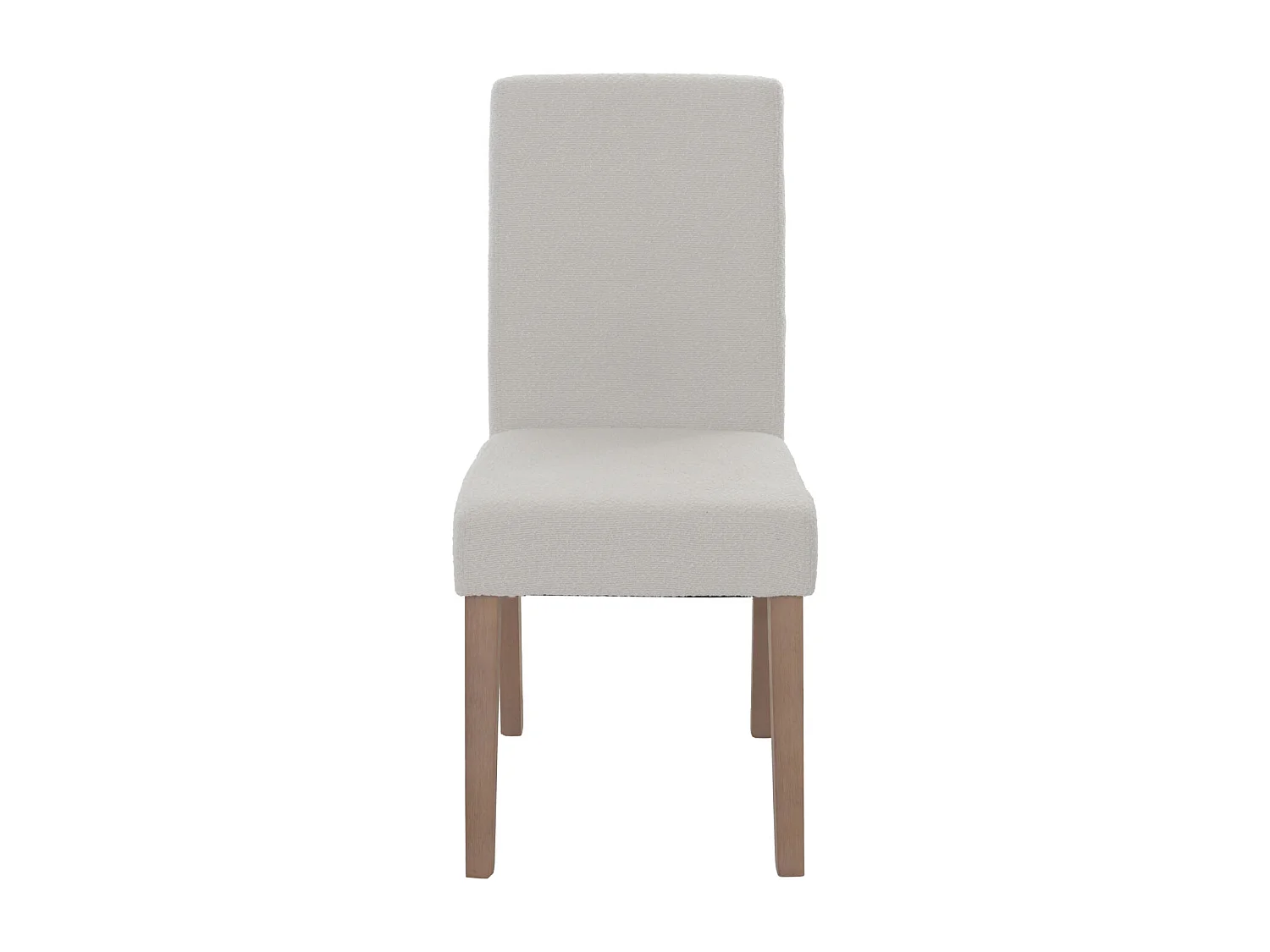 Chaise de salle à manger Littau Bouclé (lot de 6),  crème, pieds couleur naturelle