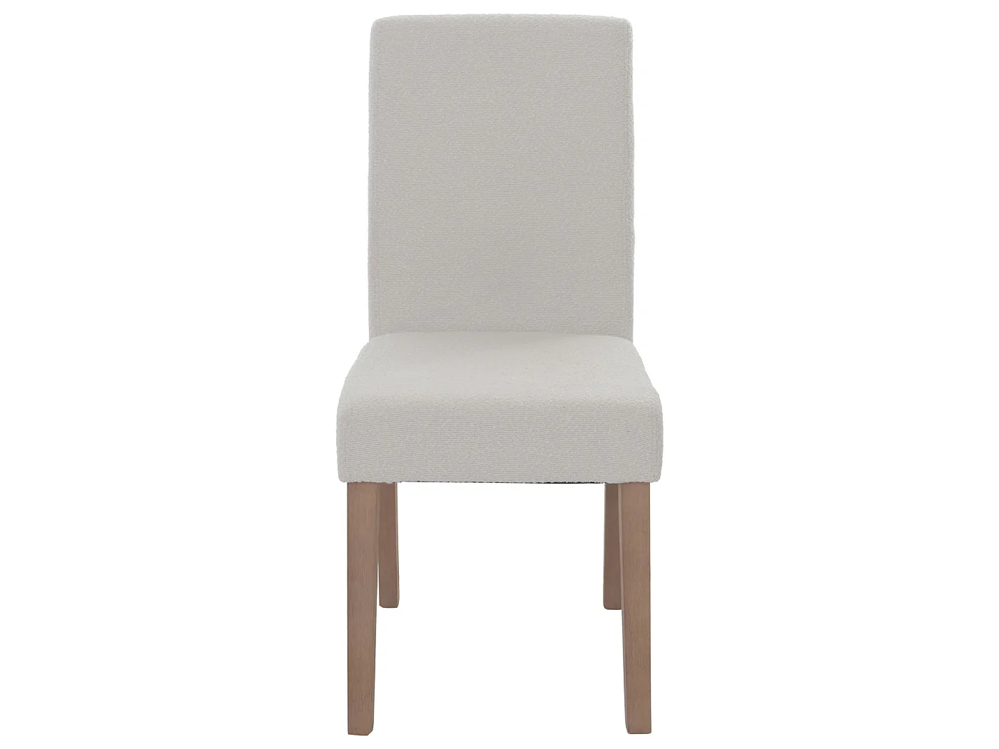 Silla de comedor Littau bouclé (juego de 6),  crema, patas color natural