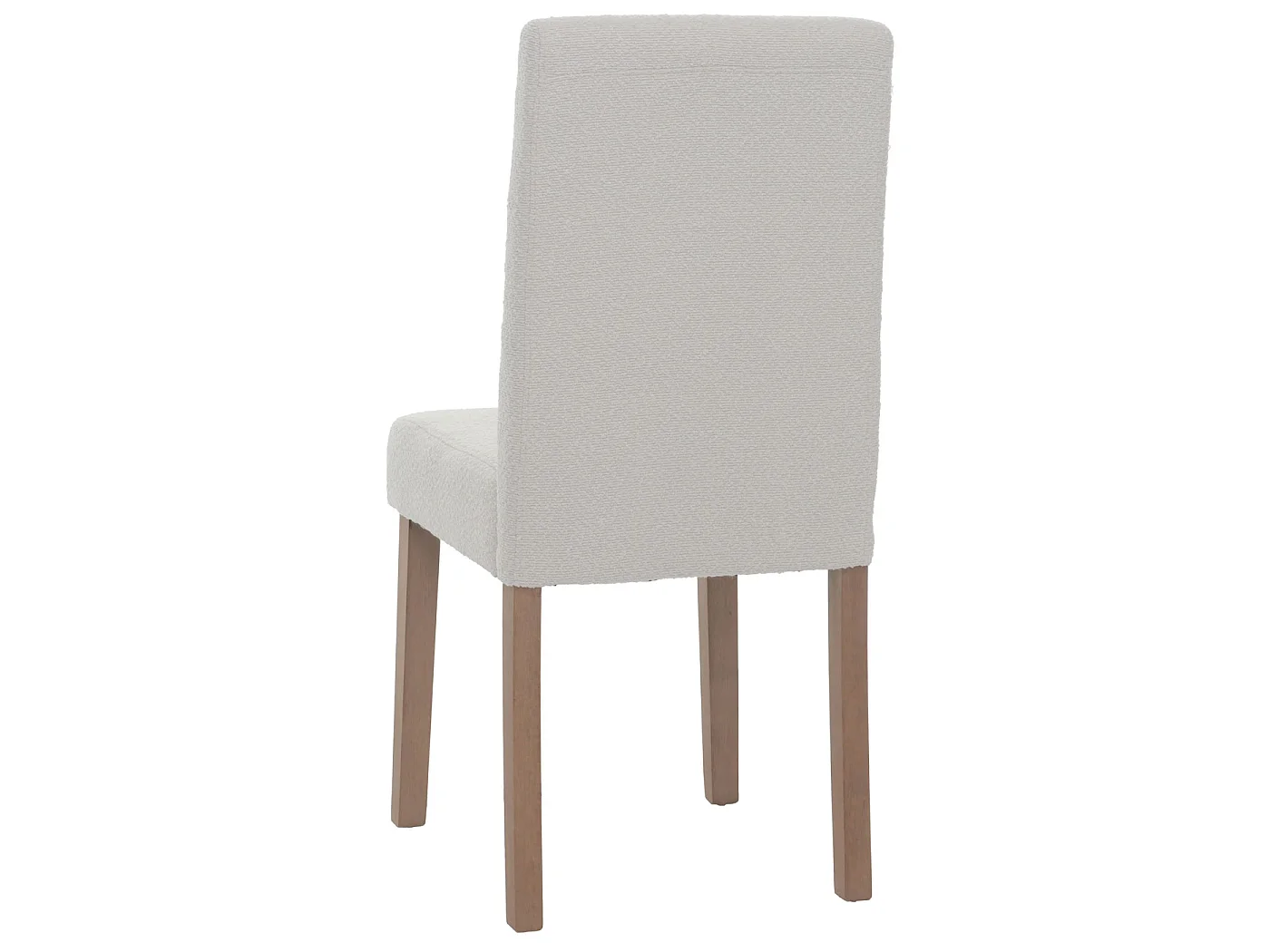 Silla de comedor Littau bouclé (juego de 6),  crema, patas color natural
