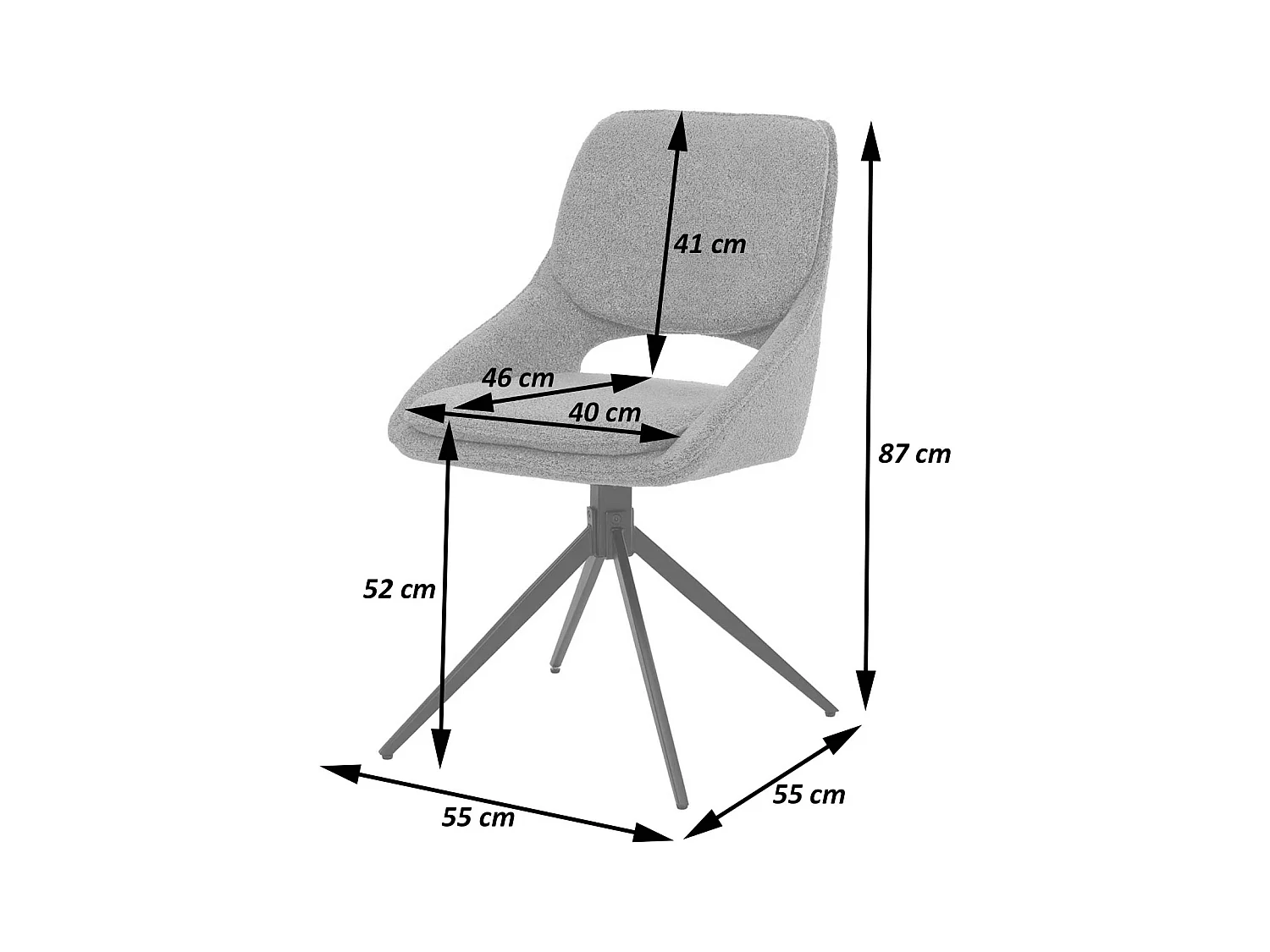 Chaise de salle à manger MCW-N73 (lot de 2),  marron
