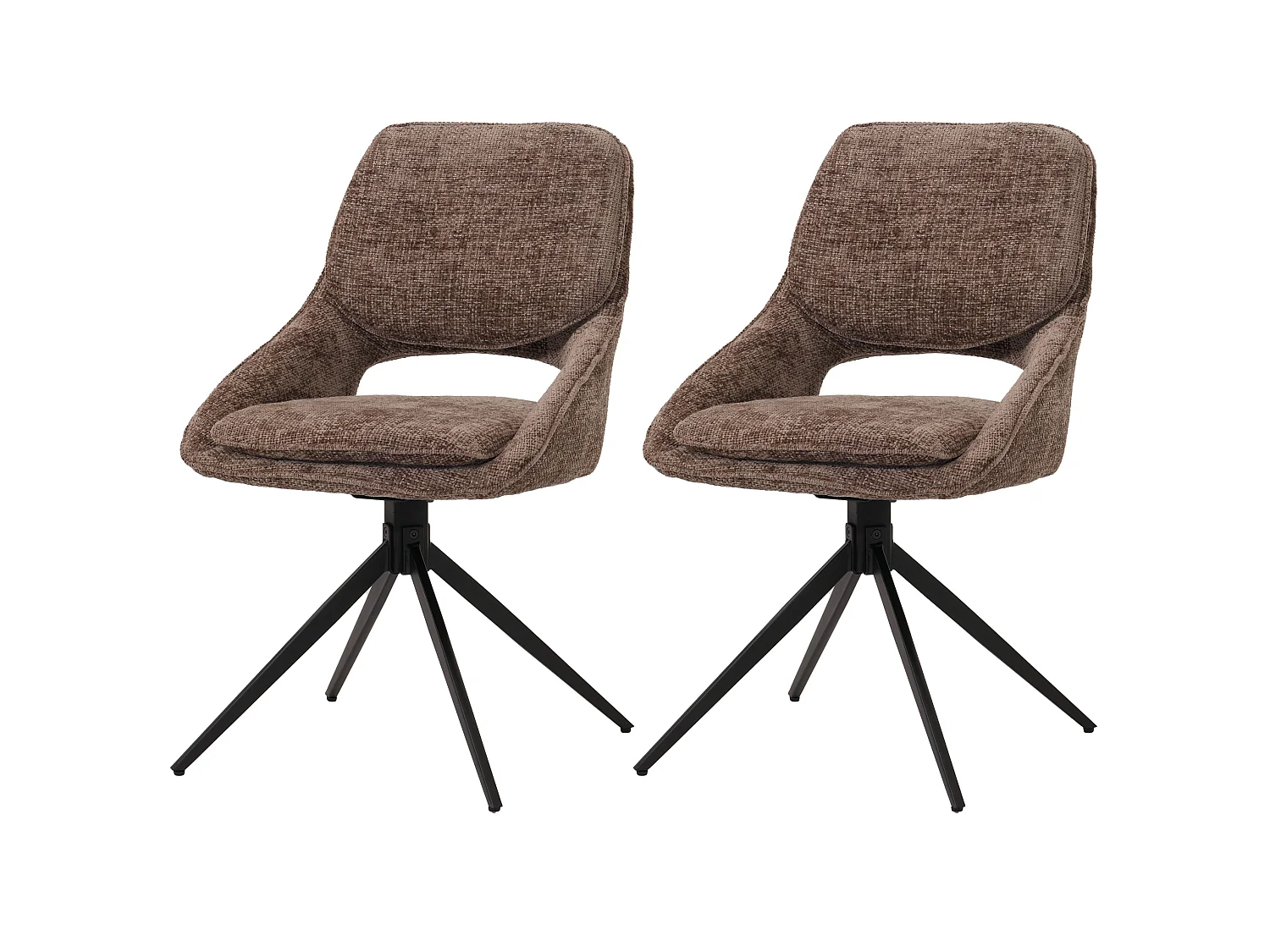 Chaise de salle à manger MCW-N73 (lot de 2),  marron