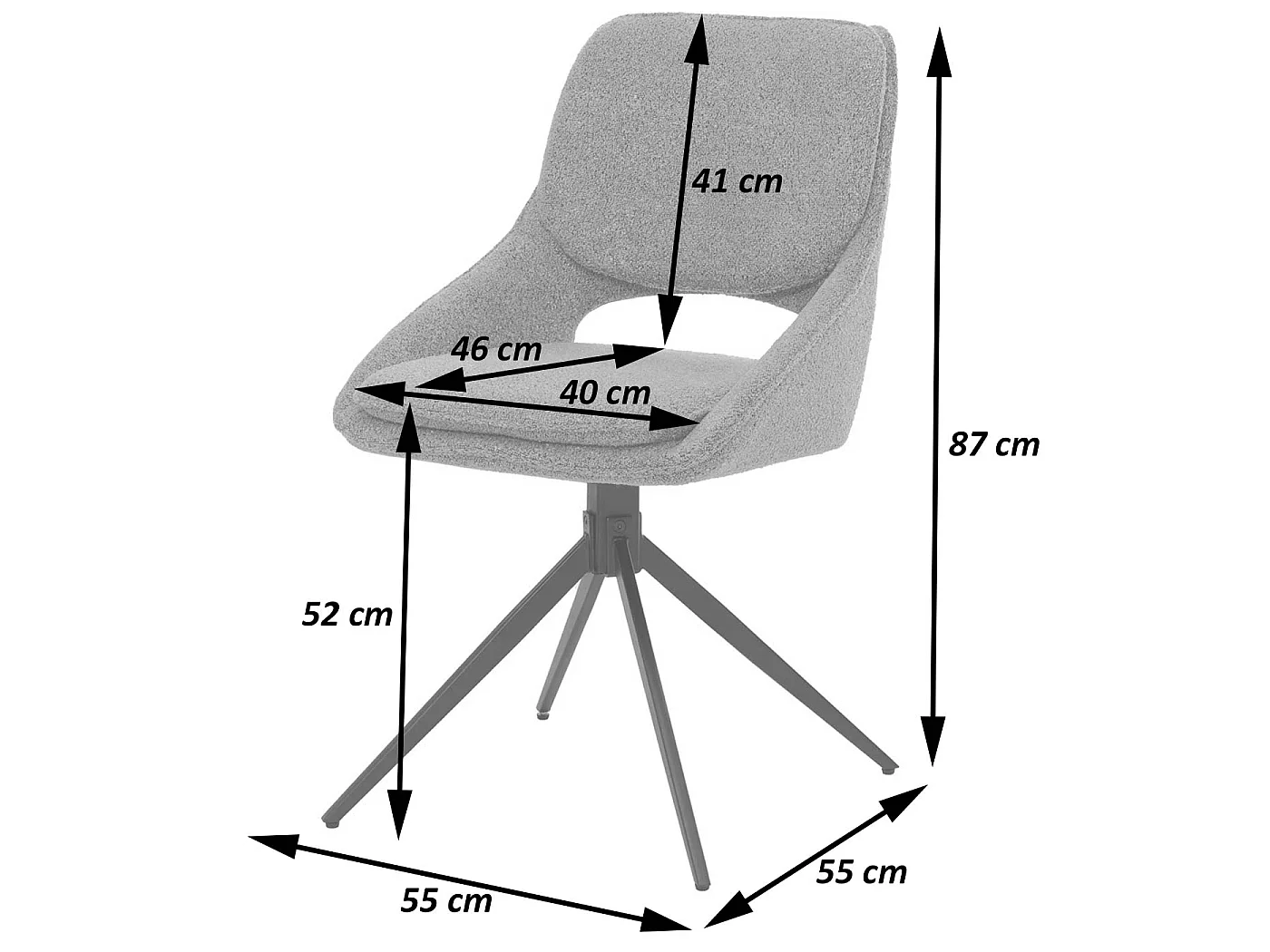 Chaise de salle à manger MCW-N73 (lot de 2),  marron
