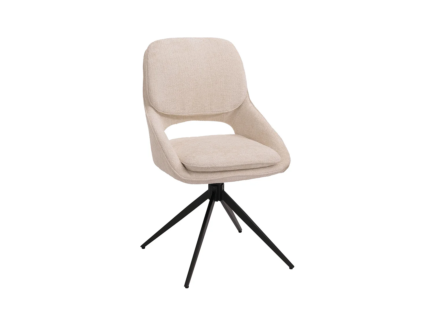 Chaise de salle à manger MCW-N73 (lot de 2),  crème-beige