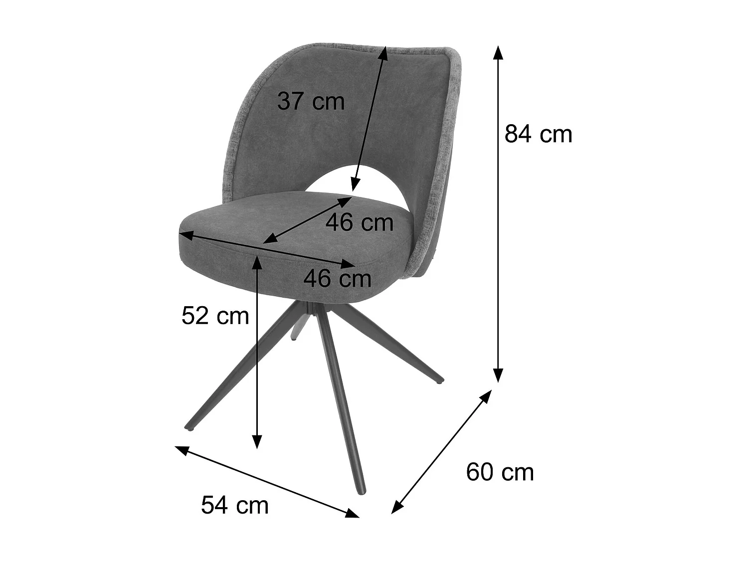 Chaise de salle à manger MCW-N72 (lot de 6),  rose