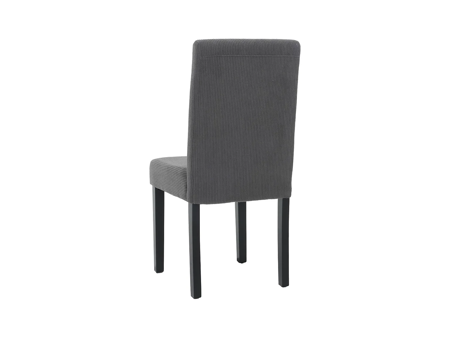 Chaise de salle à manger Littau Velours (lot de 6),  gris foncé, pieds foncés